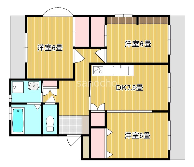 オーシャンコート土合 間取り