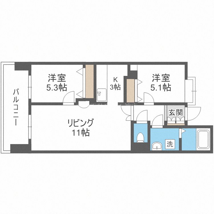 アースコート渡辺通り 間取り
