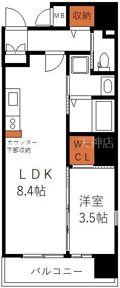 アンシャルム大濠プレミア 間取り