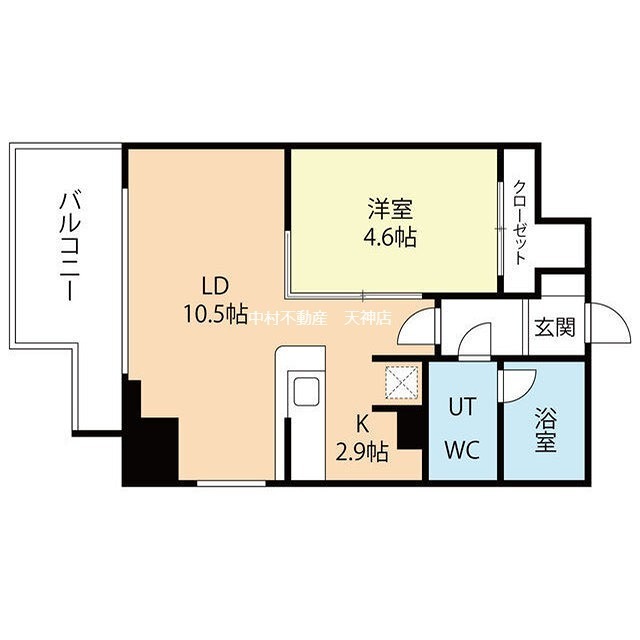 ラクレイス西新 間取り