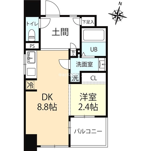 デュオフラッツ西新WEST 間取り