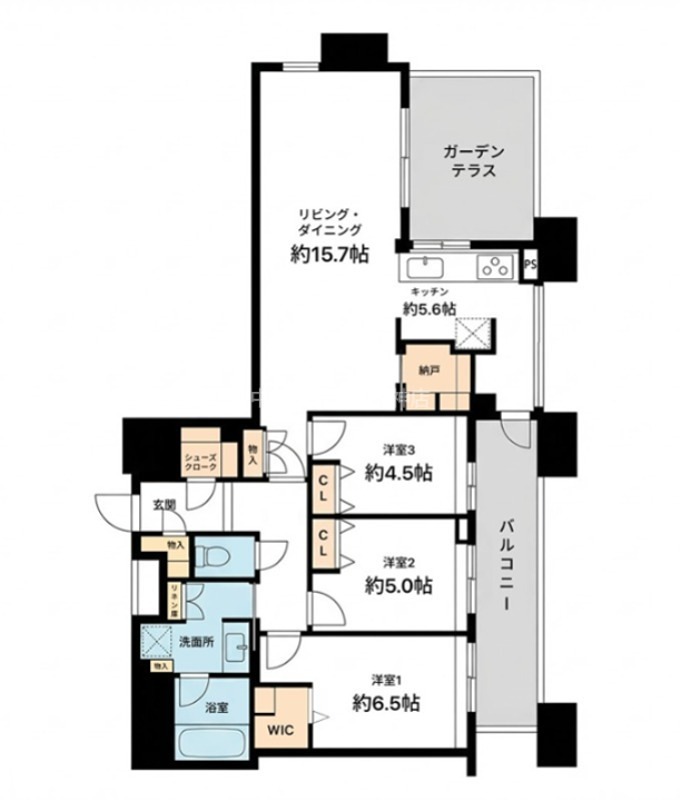 アイランドシティオーシャン＆フォレストタワーレジデンス　EAST棟 間取り