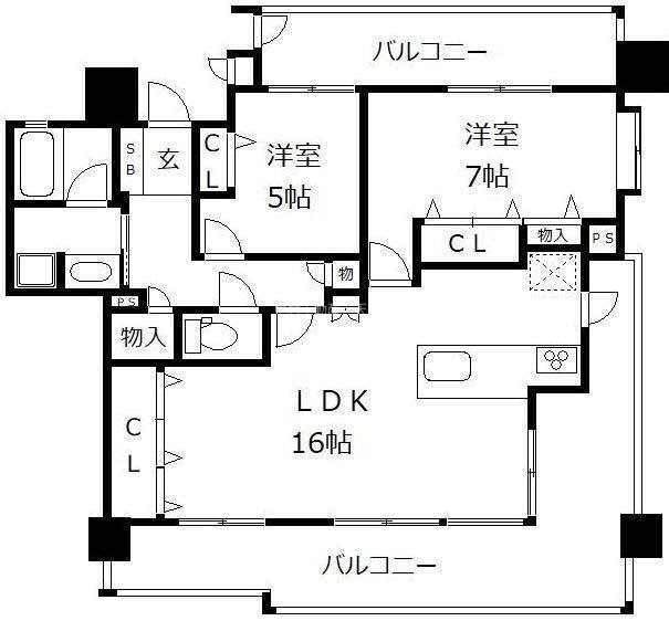 エイルマンション博多駅 間取り