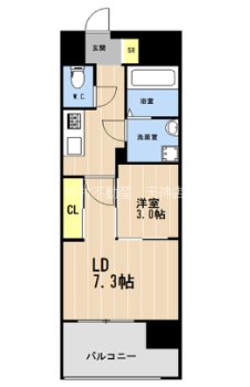 デルソーレ天神 間取り