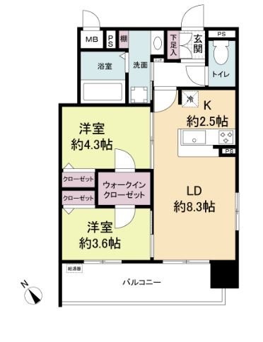ラクラス呉服町 間取り