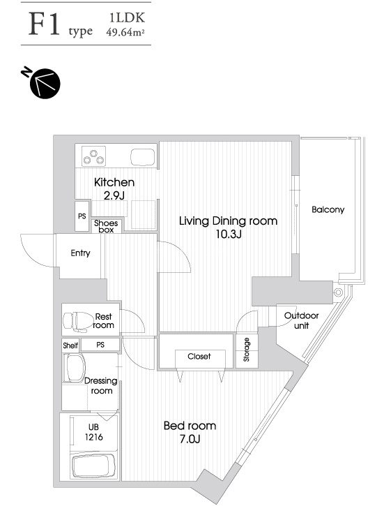 ラクレイス西新レジデンシャルタワー 間取り