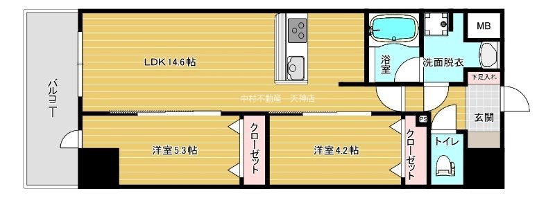 リファレンスリバービュー室見 間取り