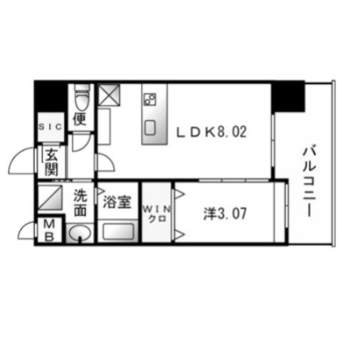 アクシオン高宮東PREGIO 間取り