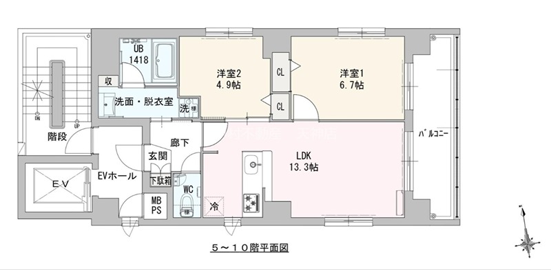  ロータス大濠パークサイド 間取り