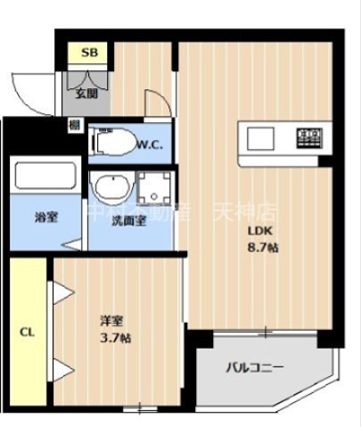 LIBTH箱崎南 間取り