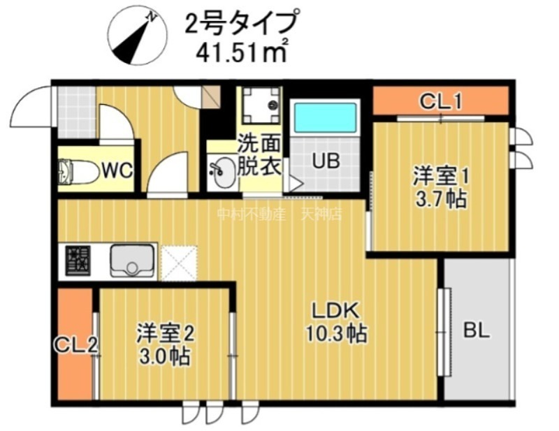 REGALEST Maple千早 間取り