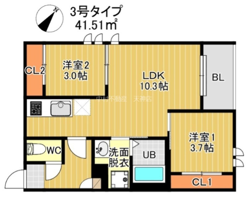REGALEST Maple千早 間取り