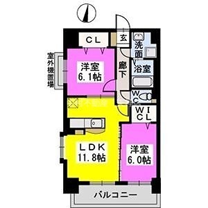 アルページュ西新 間取り