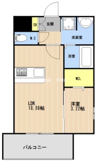 LIBTH姪浜駅前 間取り
