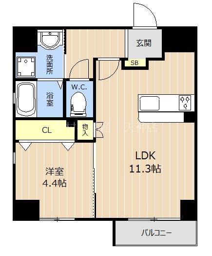 LIBTH天神東 間取り