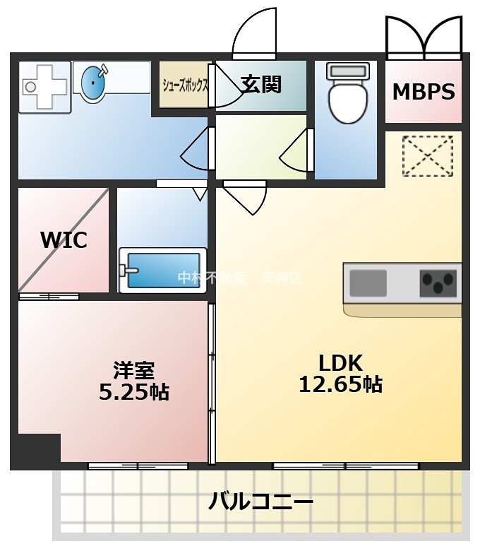 CREST西新 間取り