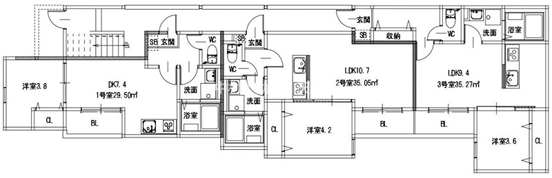 (仮称)横手南町AP B棟 間取り