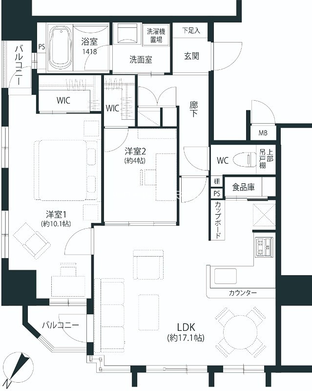 アメックス赤坂門タワー 間取り