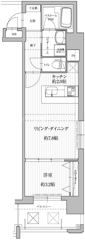 アクタス天神セントラルタワーⅡ 間取り