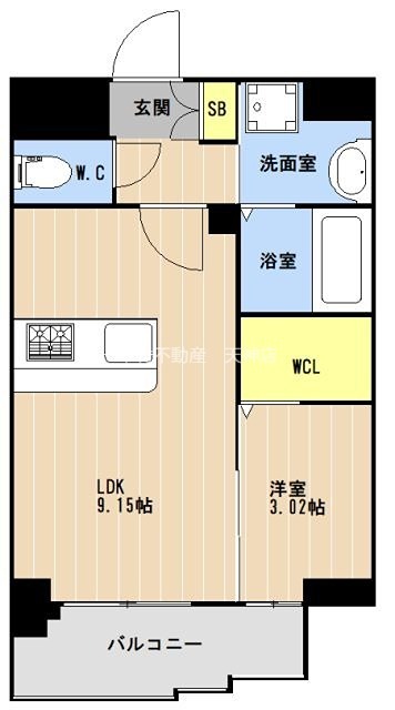 LIBTH西新Ⅲ 間取り