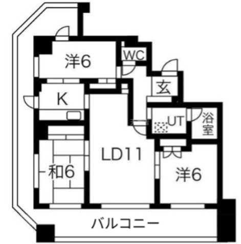 アメックス西新セレスト 間取り