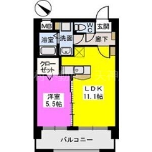 ウエストビレッジ大橋 間取り