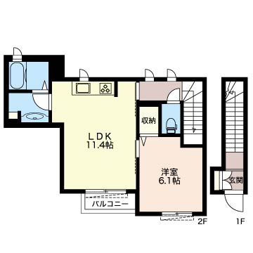 シャーメゾンノースリバー 202号室 間取り