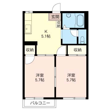 ハイツスズキ 201号室 間取り