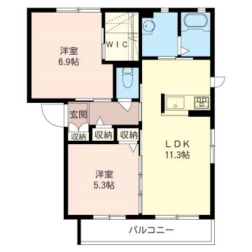 フォントデネージュⅣ 間取り図