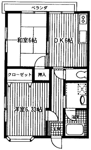 氷川髙橋コーポ 201号室 間取り