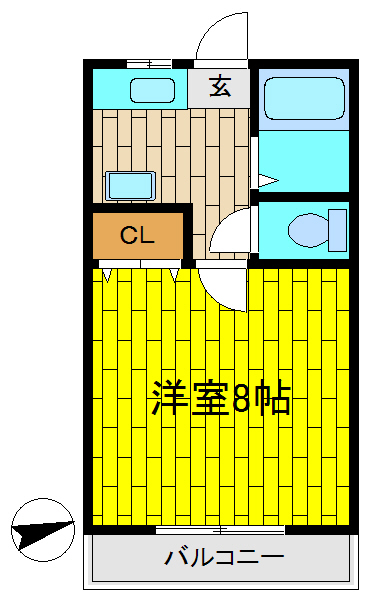 ほんだハイツクレストエムA 間取り
