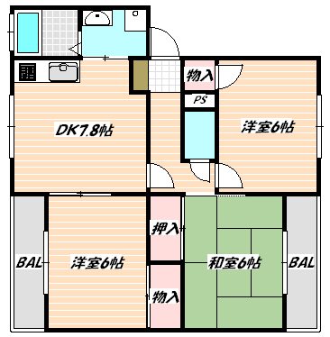 グリーンヒル夏見Ⅰ 間取り