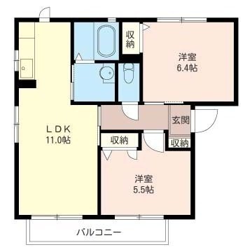 ソレイユ浜田壱番館 間取り