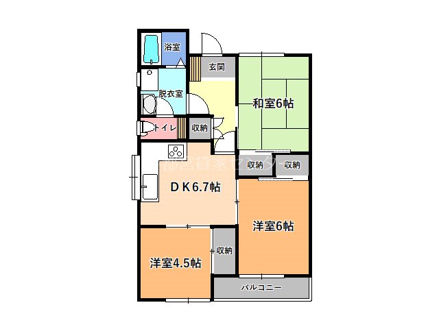 栃木県宇都宮市駒生町３３６４－５２ 間取り