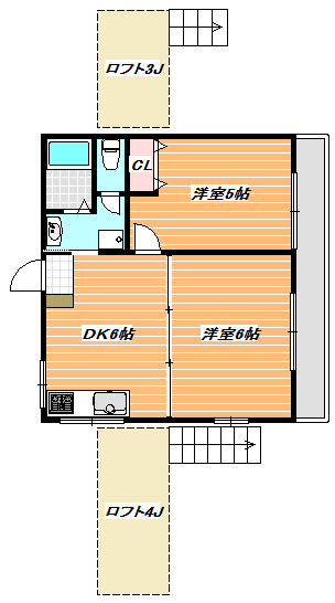 ハイツ東野 間取り図