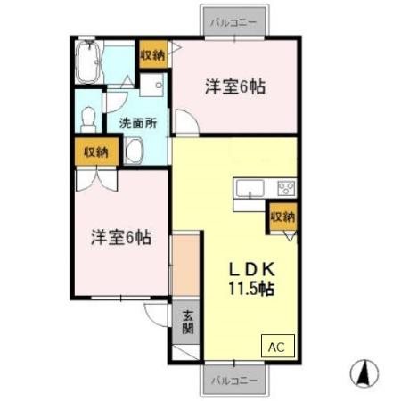 グランドールミツトヨ 間取り
