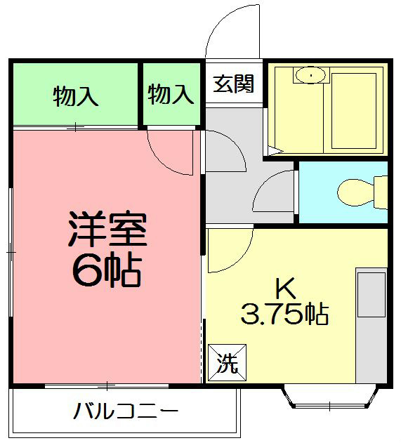 ハイツK本郷台B棟 101号室 間取り