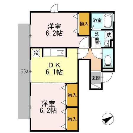 プランドール本郷台A棟 101号室 間取り