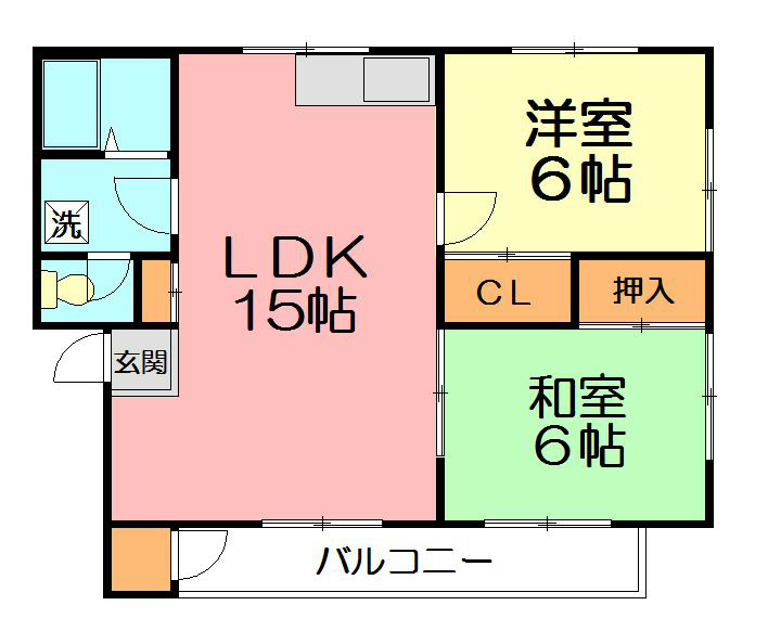 グレース長嶋 201号室 間取り