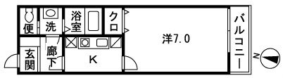 エム　カルチェ 103号室 間取り