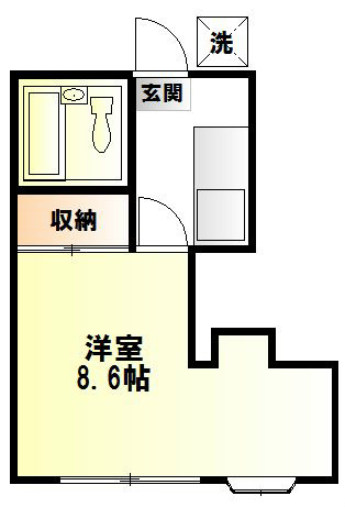 レモンハイツ 102号室 間取り