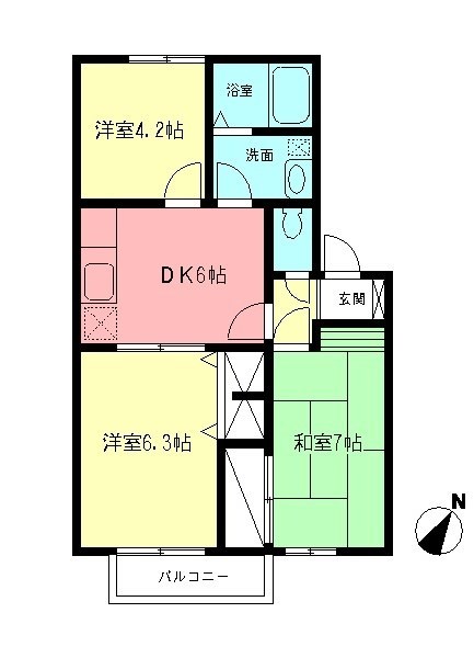 ガーデンテラス壱番館 202号室 間取り