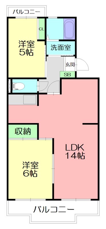 ハビテーションWADA 303号室 間取り