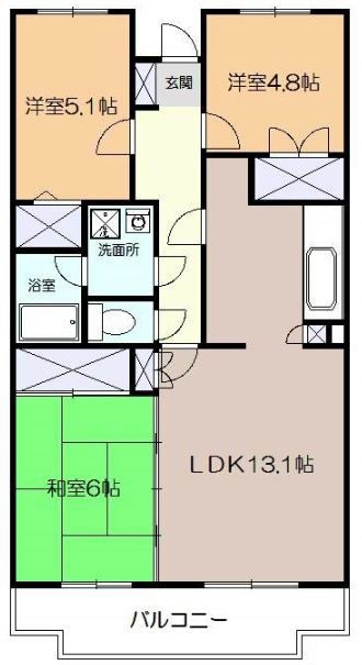 エスポアール高森 405号室 間取り
