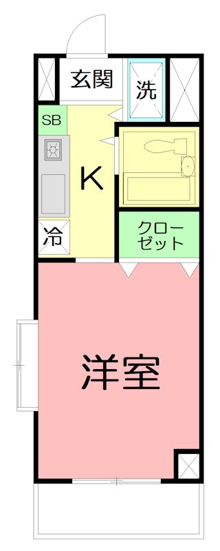 ハイライフ湘南 310号室 間取り