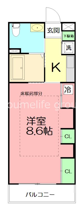リブリ・平塚 105号室 間取り