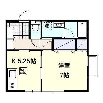 ハイツルーエⅡ 201号室 間取り