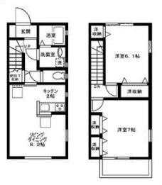 パレ・アージュ　Ｎ B号室 間取り