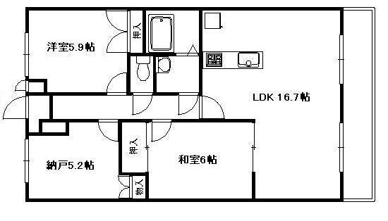 パークサイド湘南 604号室 間取り
