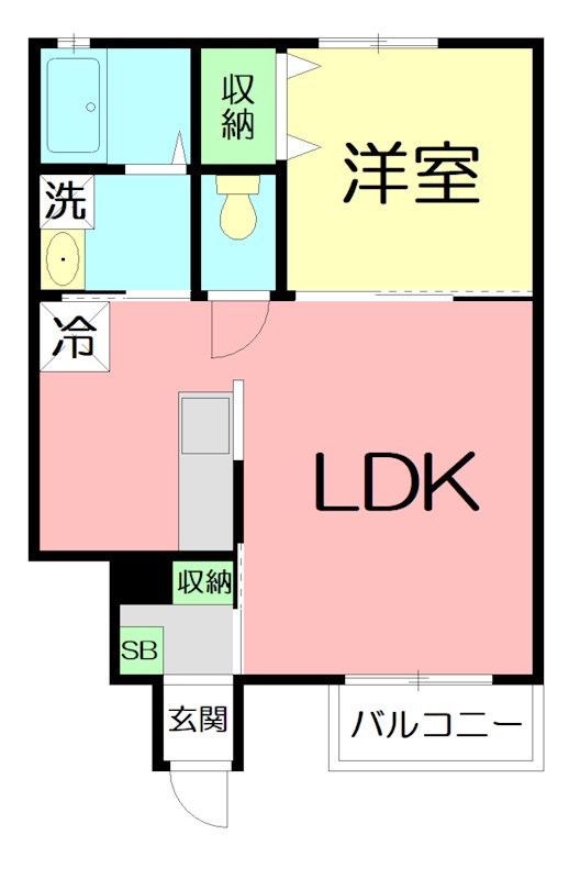 ラ ヴィーテ 104号室 間取り